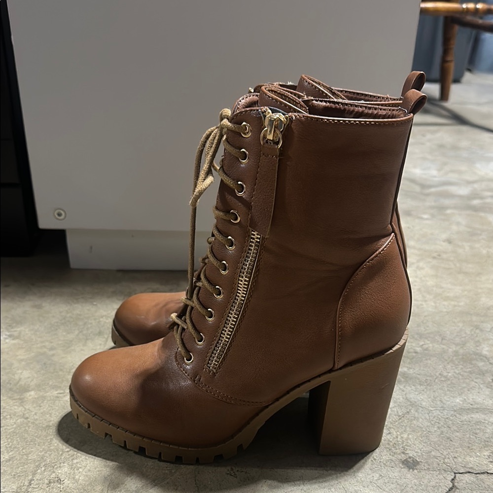 Brown Leather Ankle Boots
